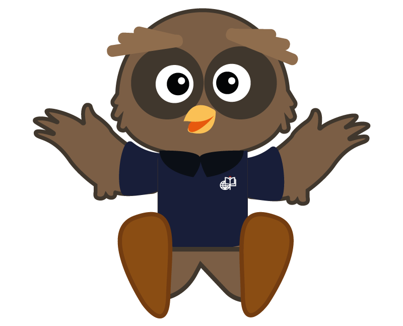 CIGI, la mascota del Colegio Internacional de Guatemala.